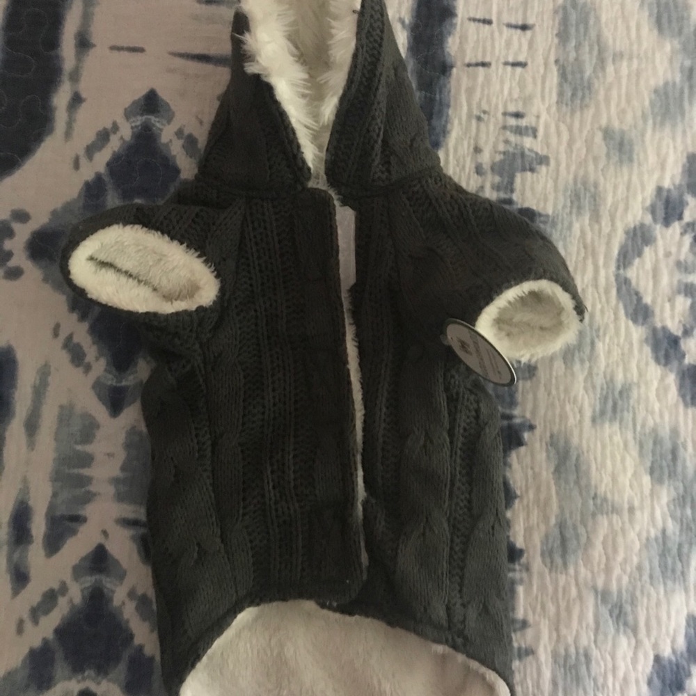 NWT Sherpa Lined Small Dog Sweater